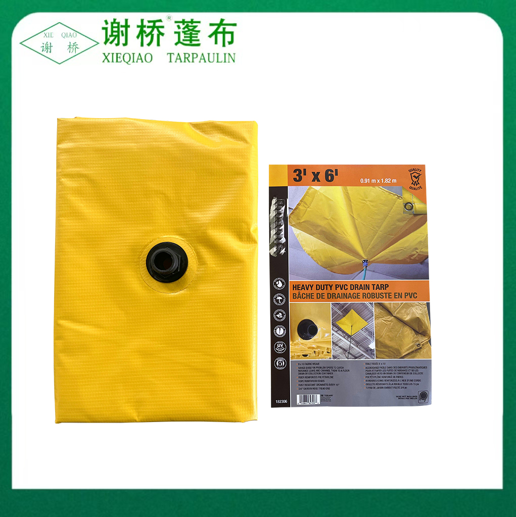 Lona de drenagem de vinil amarelo